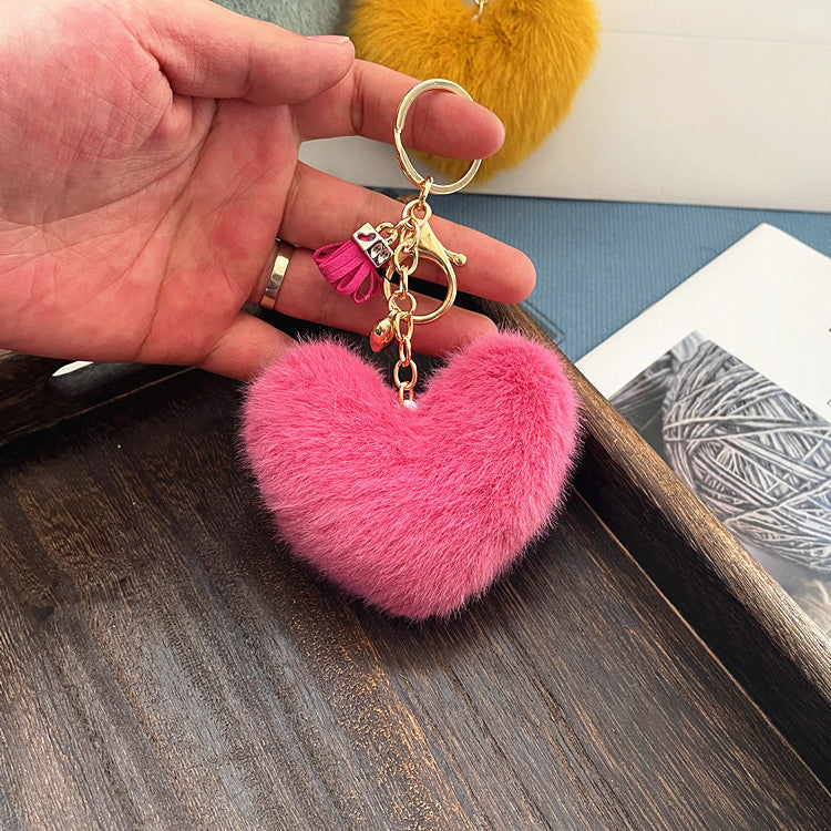 Wholesale Tassel Love Plush Keychains